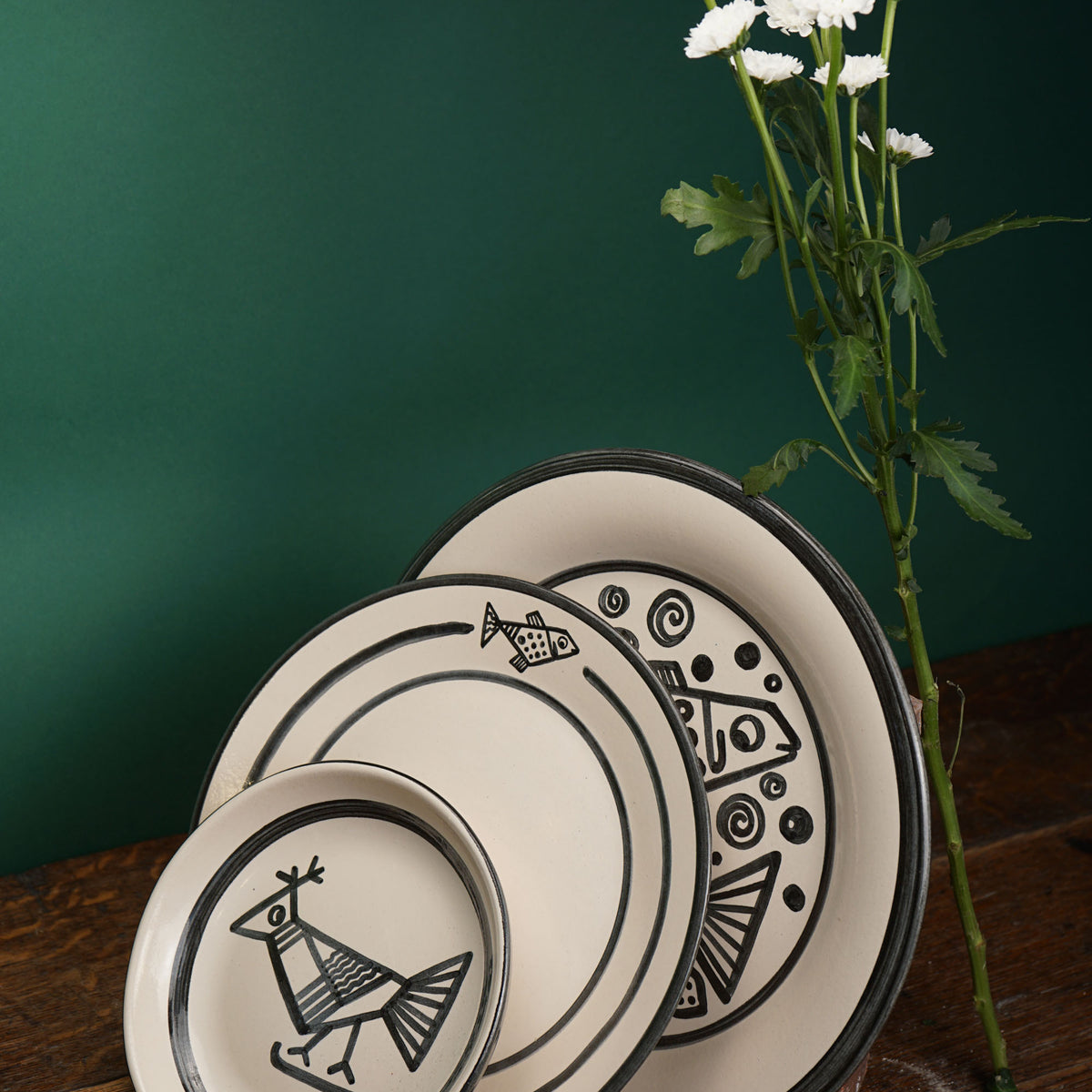Cubist Fish & Fowl Serving Plate