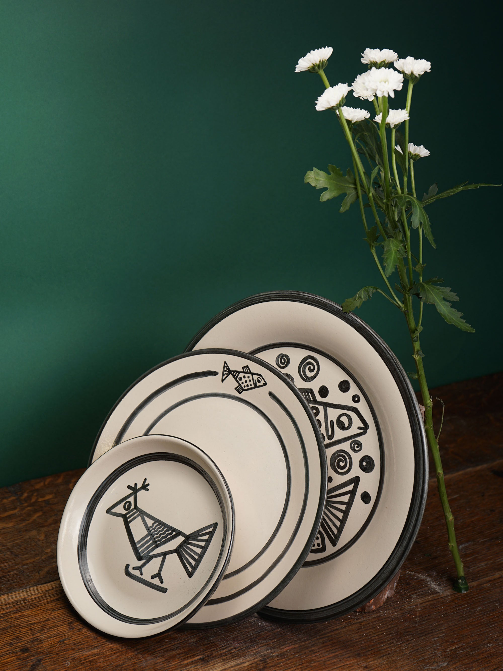 Cubist Fish & Fowl Serving Plate