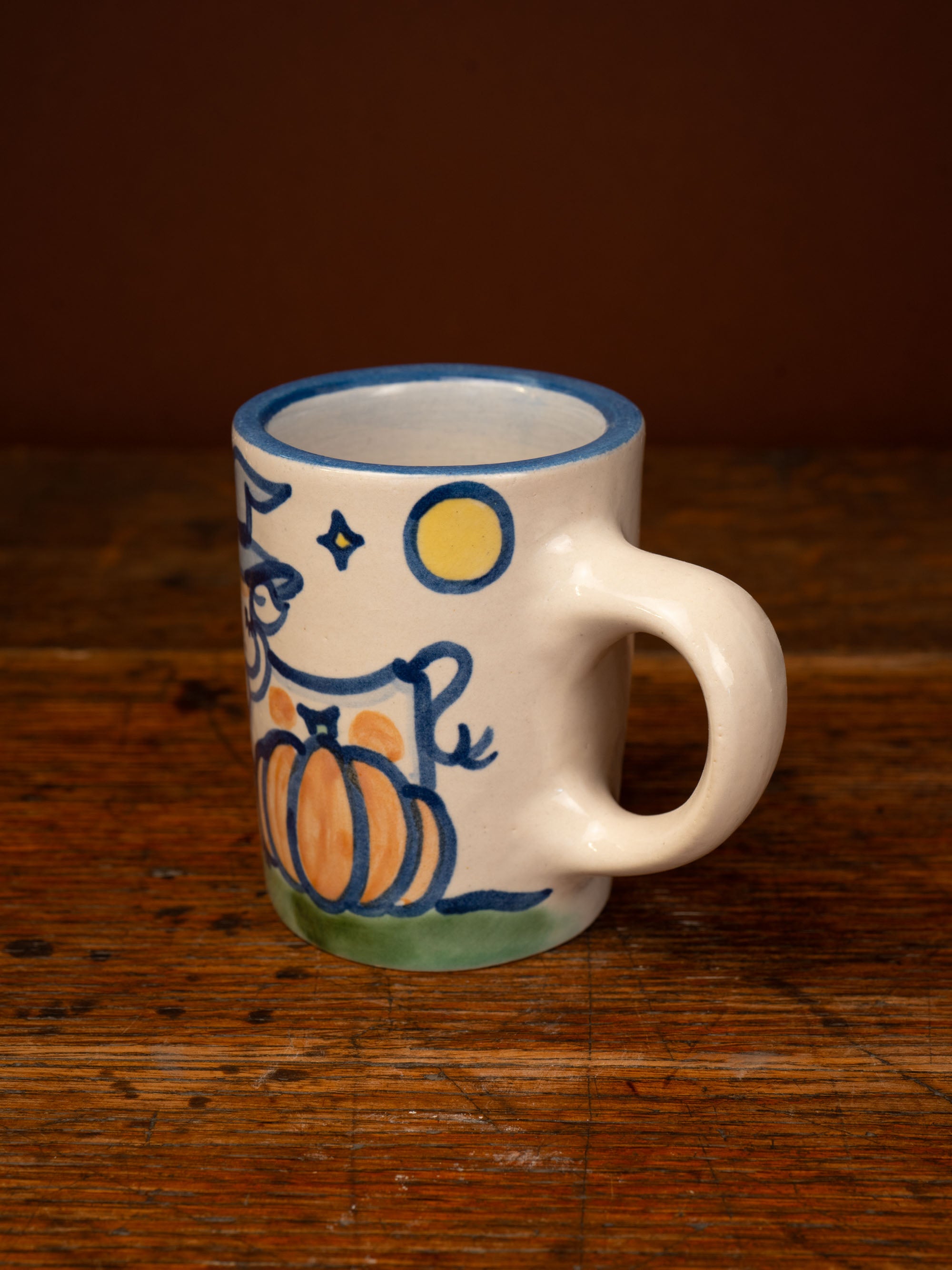 Pumpkin Patch Cow Straight Mug