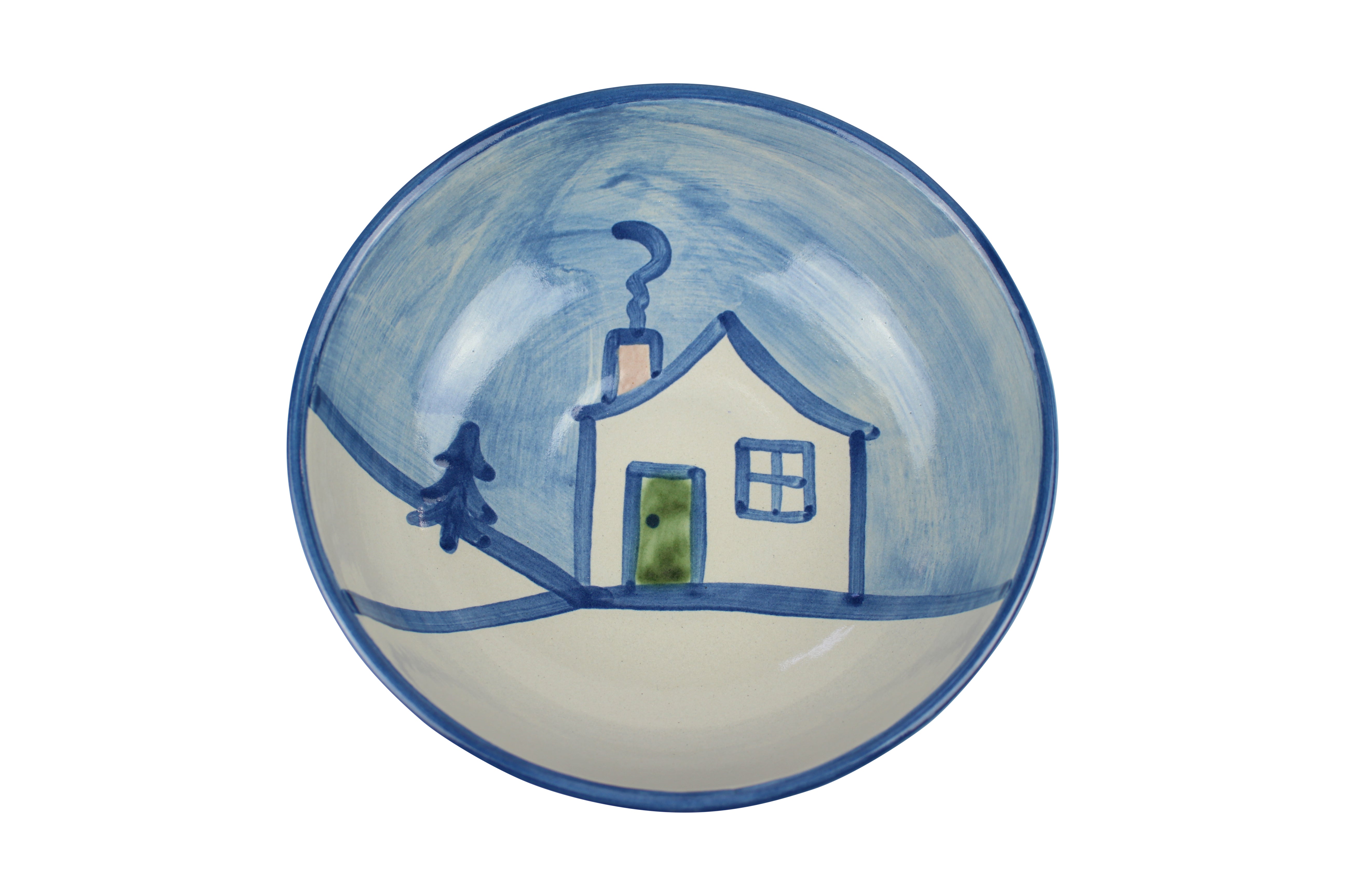 8" Regular Bowl - Winter Cottage