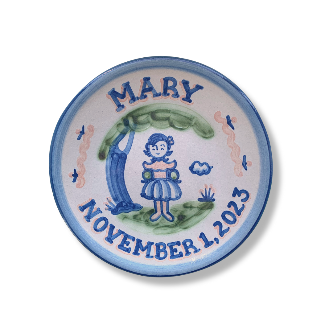Personalized Children's Plate - Two Lines