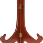 Large Hinged Wooden Plate Stand in Solid Walnut
