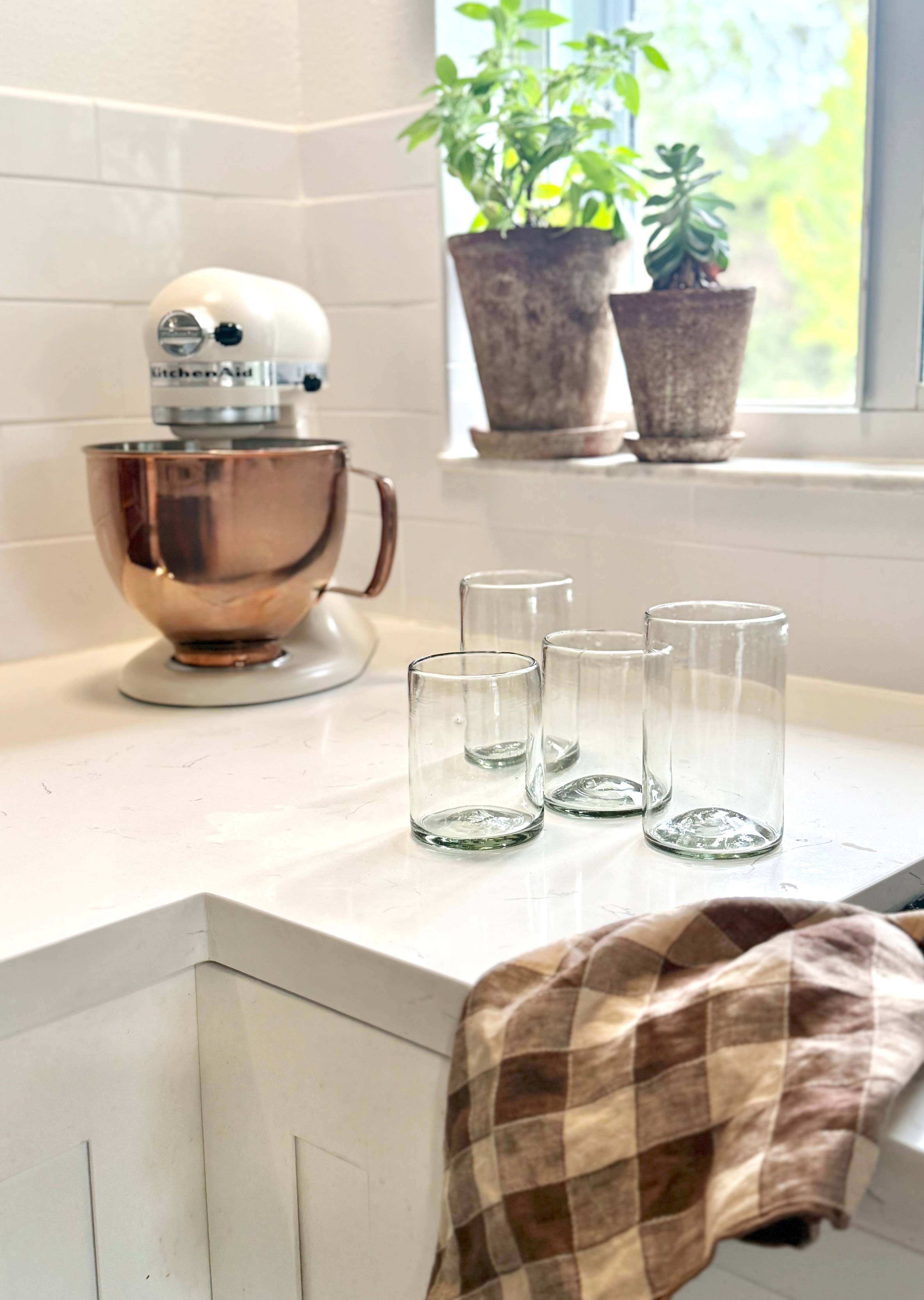 Recycled Handblown Tumbler: Medium, Set of 4