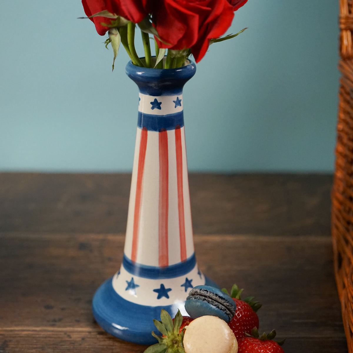 Stars & Stripes Candlestick Vase