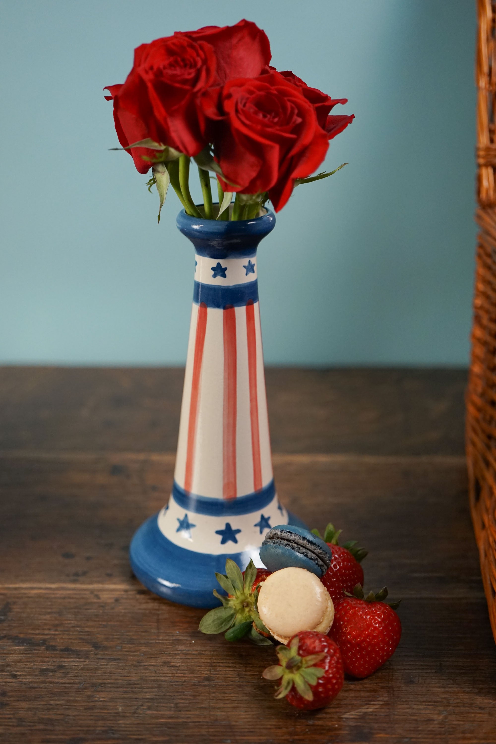 Stars & Stripes Candlestick Vase