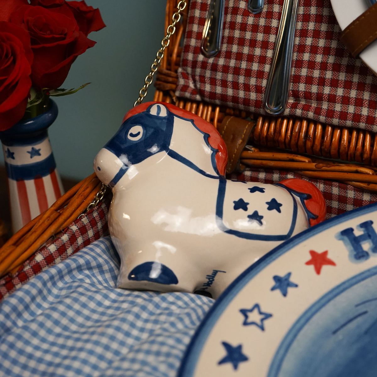 Patriotic Pony Horse Bank
