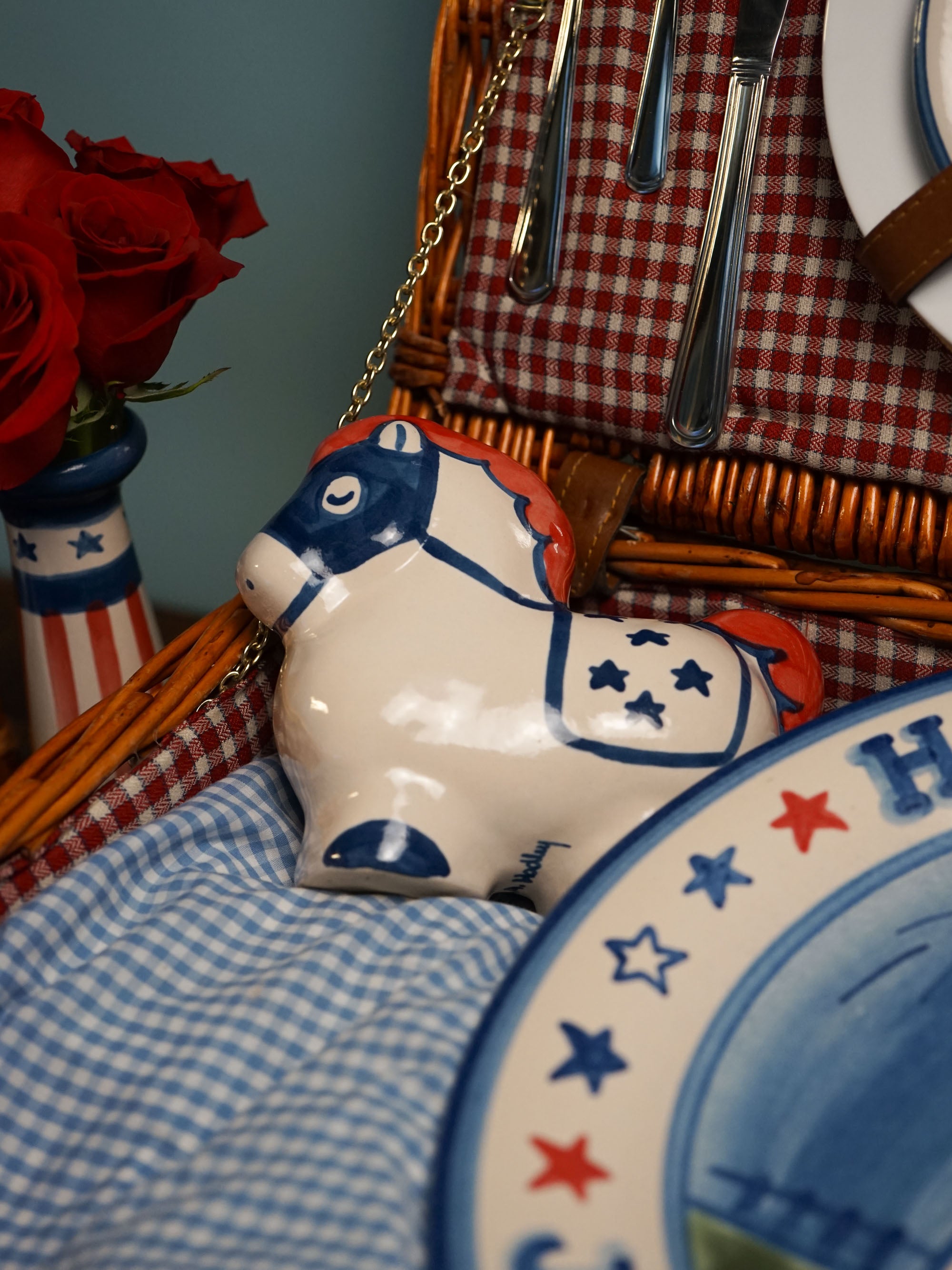 Patriotic Pony Horse Bank