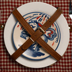 Red, White & Blue Horse Bread & Butter Plate
