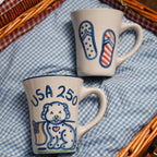 Happy 250th Patriotic Pup Flare Mug