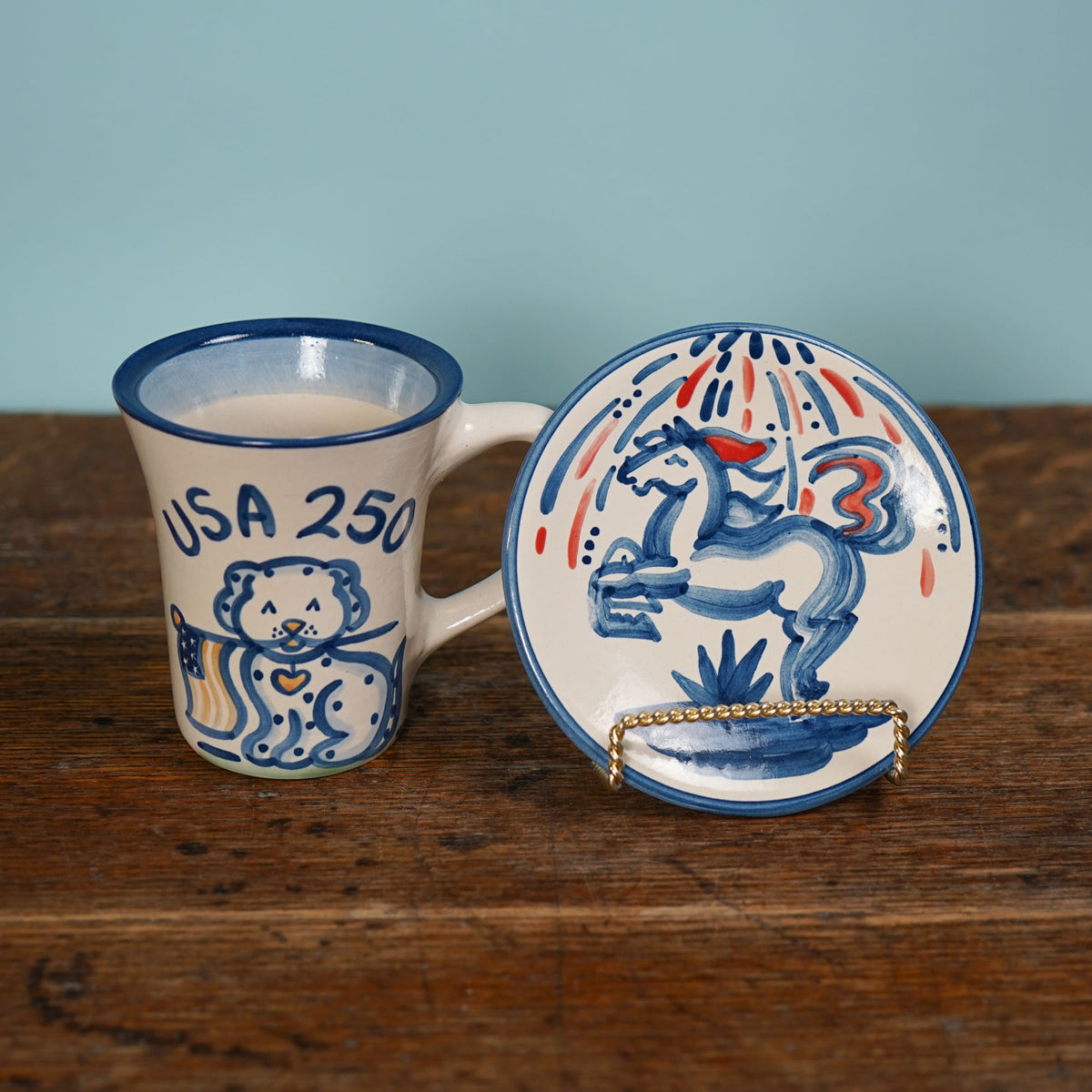 Happy 250th Patriotic Pup Flare Mug