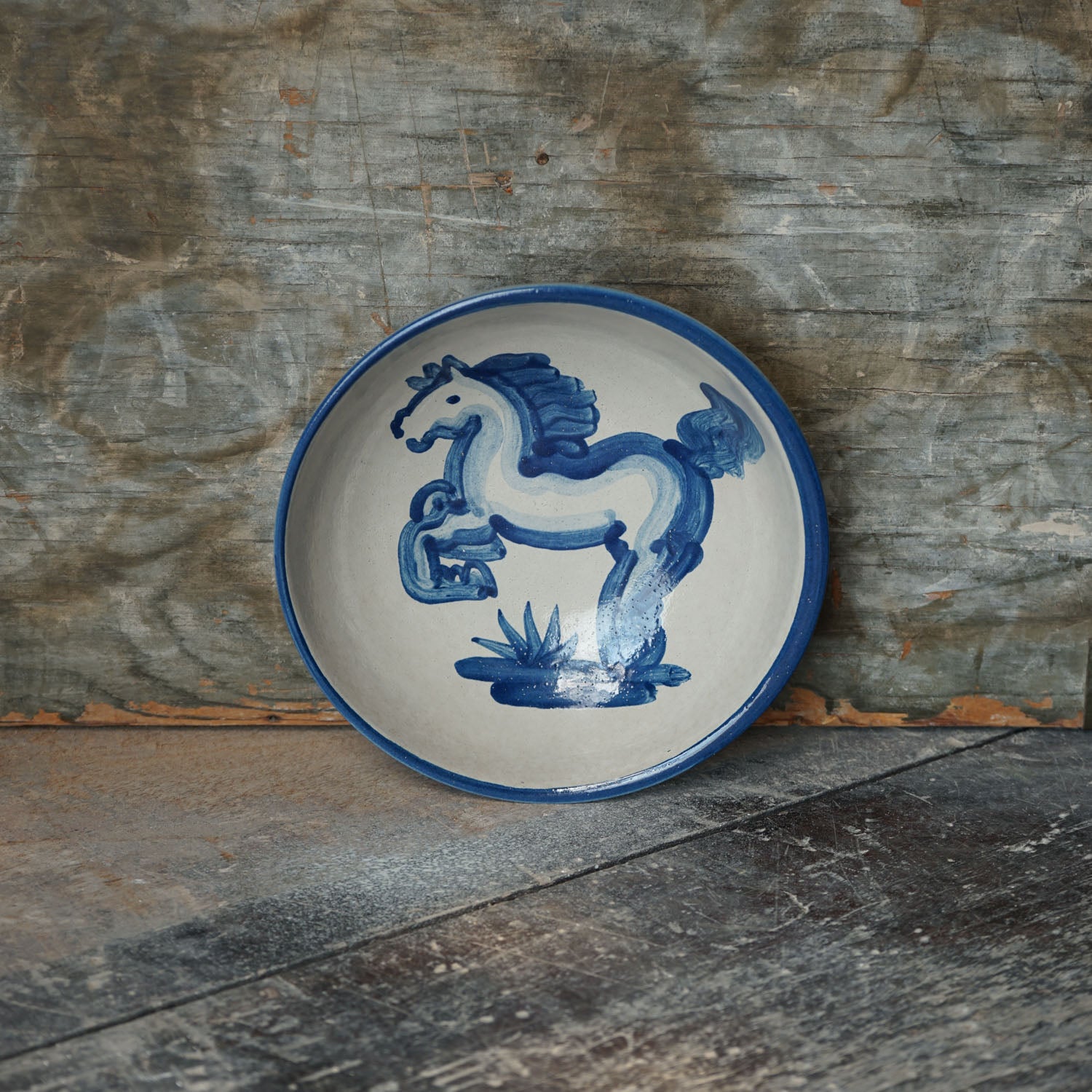 Soup Bowl - Blue Horse
