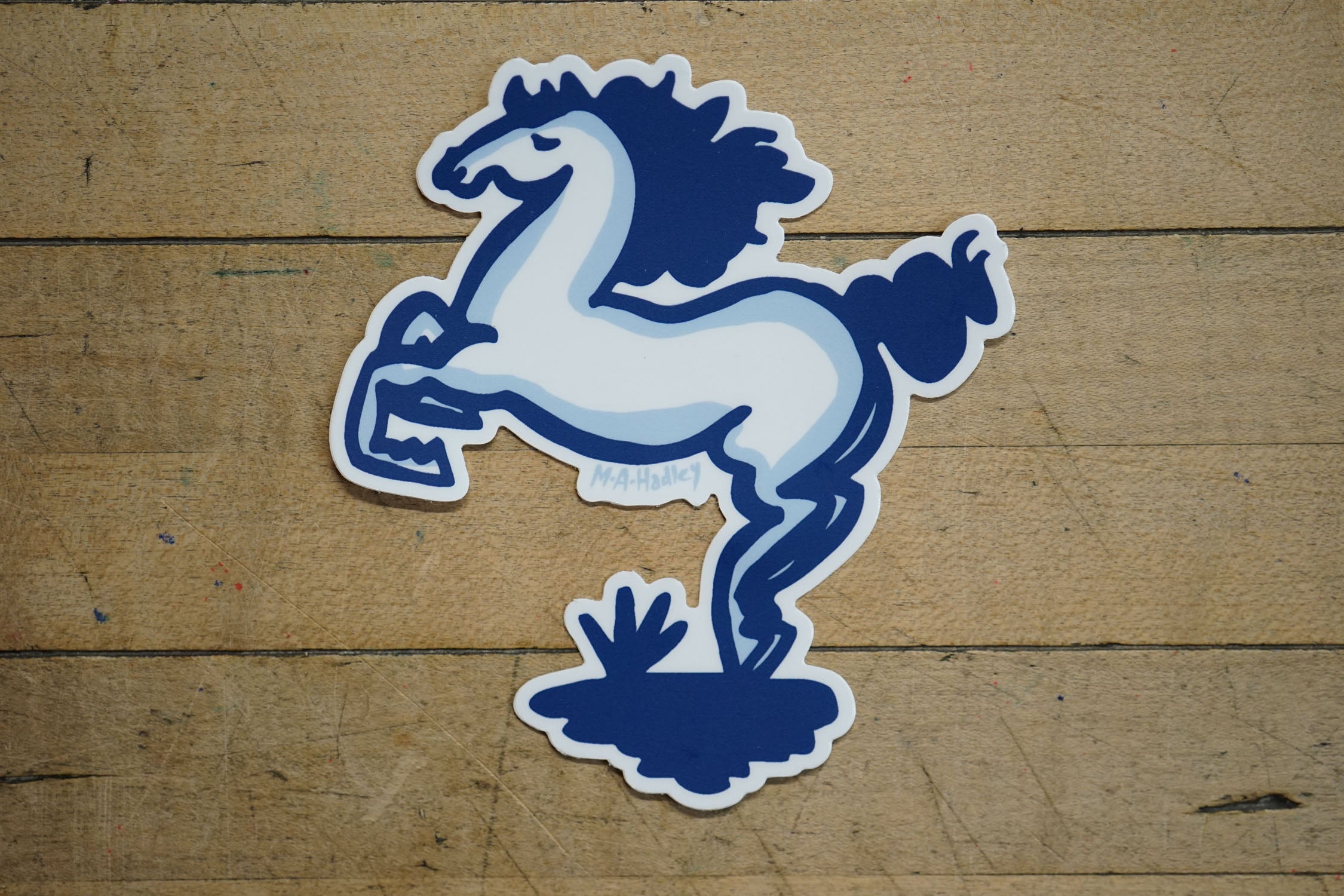 Blue Horse Sticker