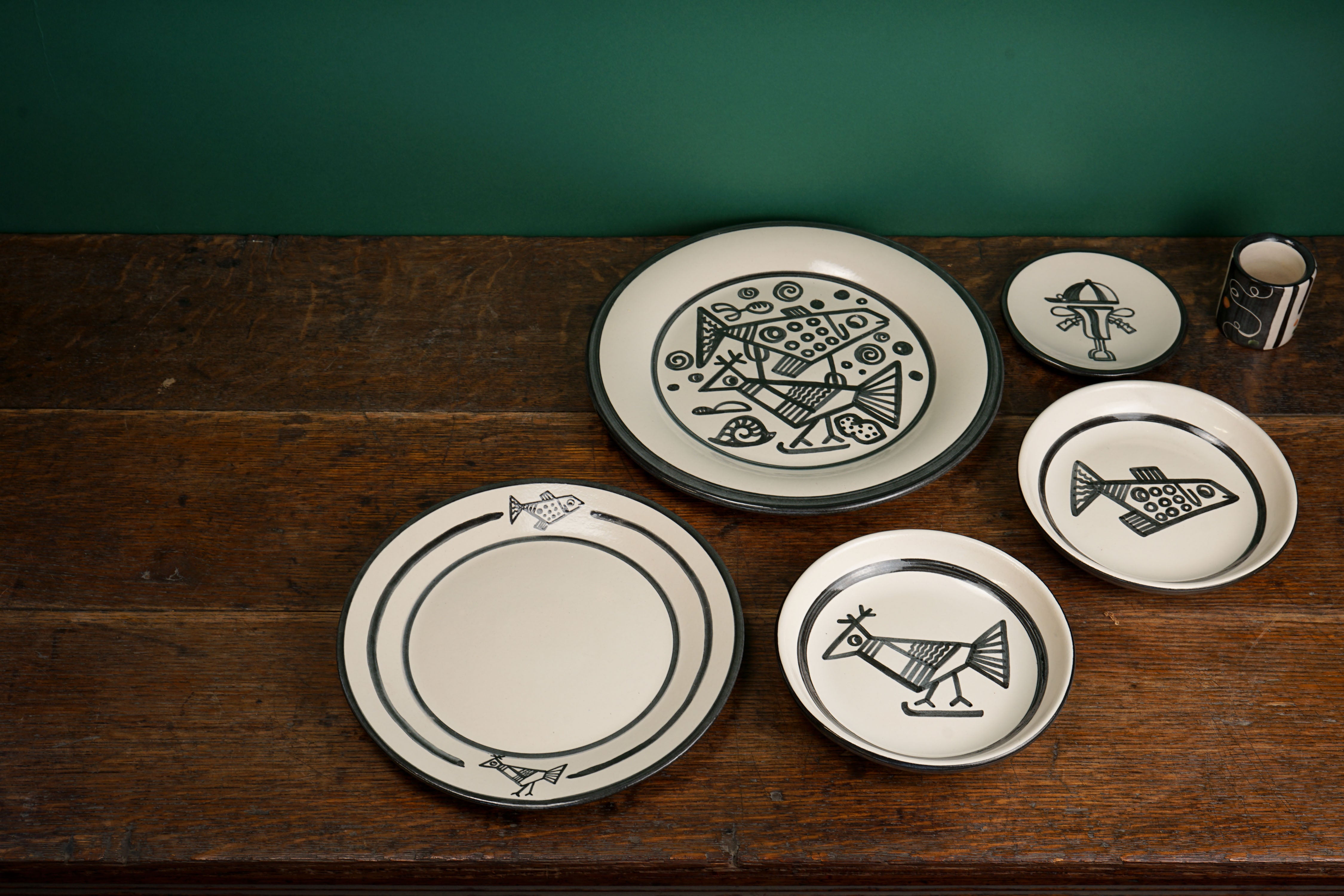 Cubist Fish Pasta Plate