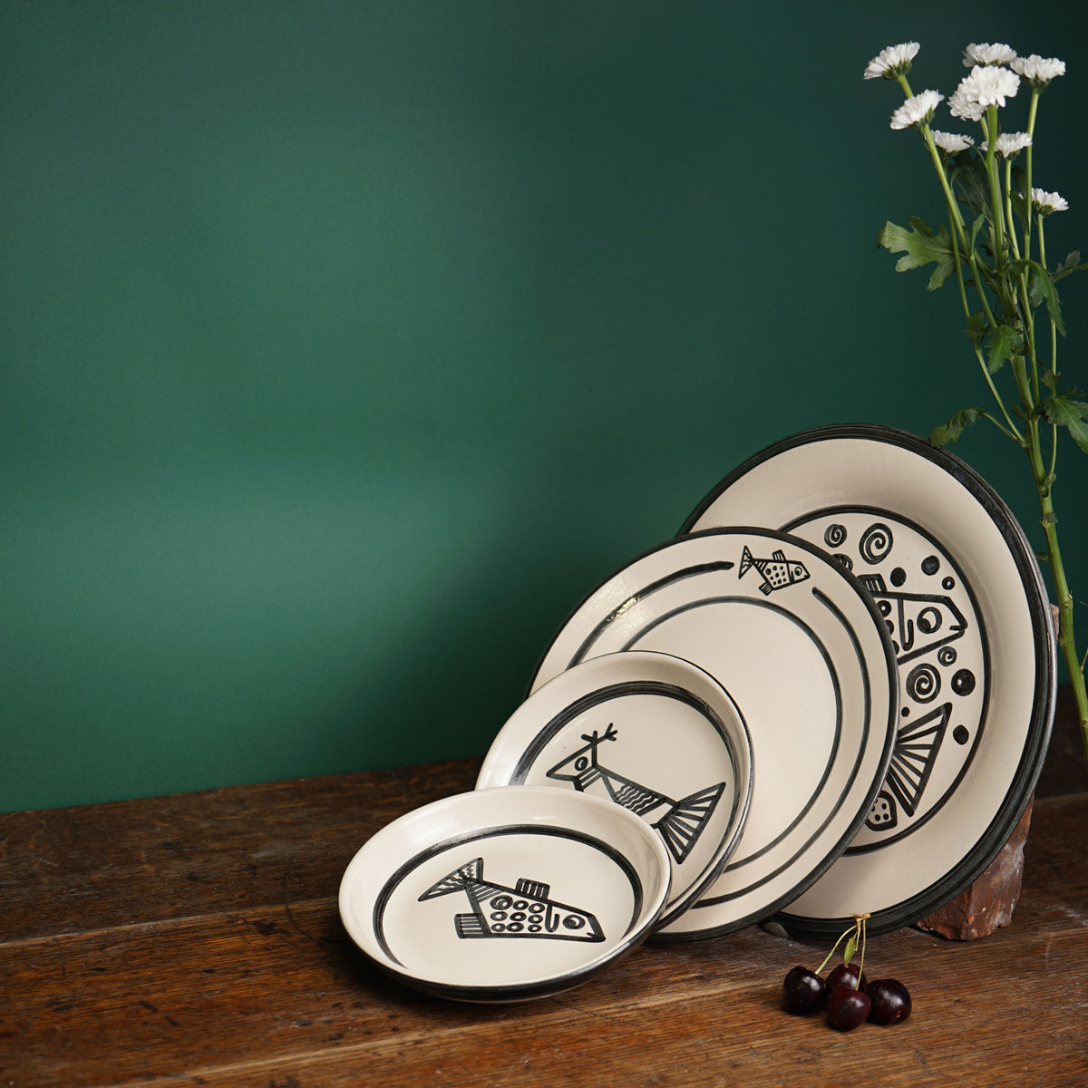 Cubist Fish Pasta Plate