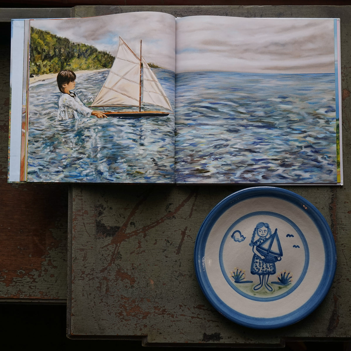 The Girl and the Boat - Plate Only