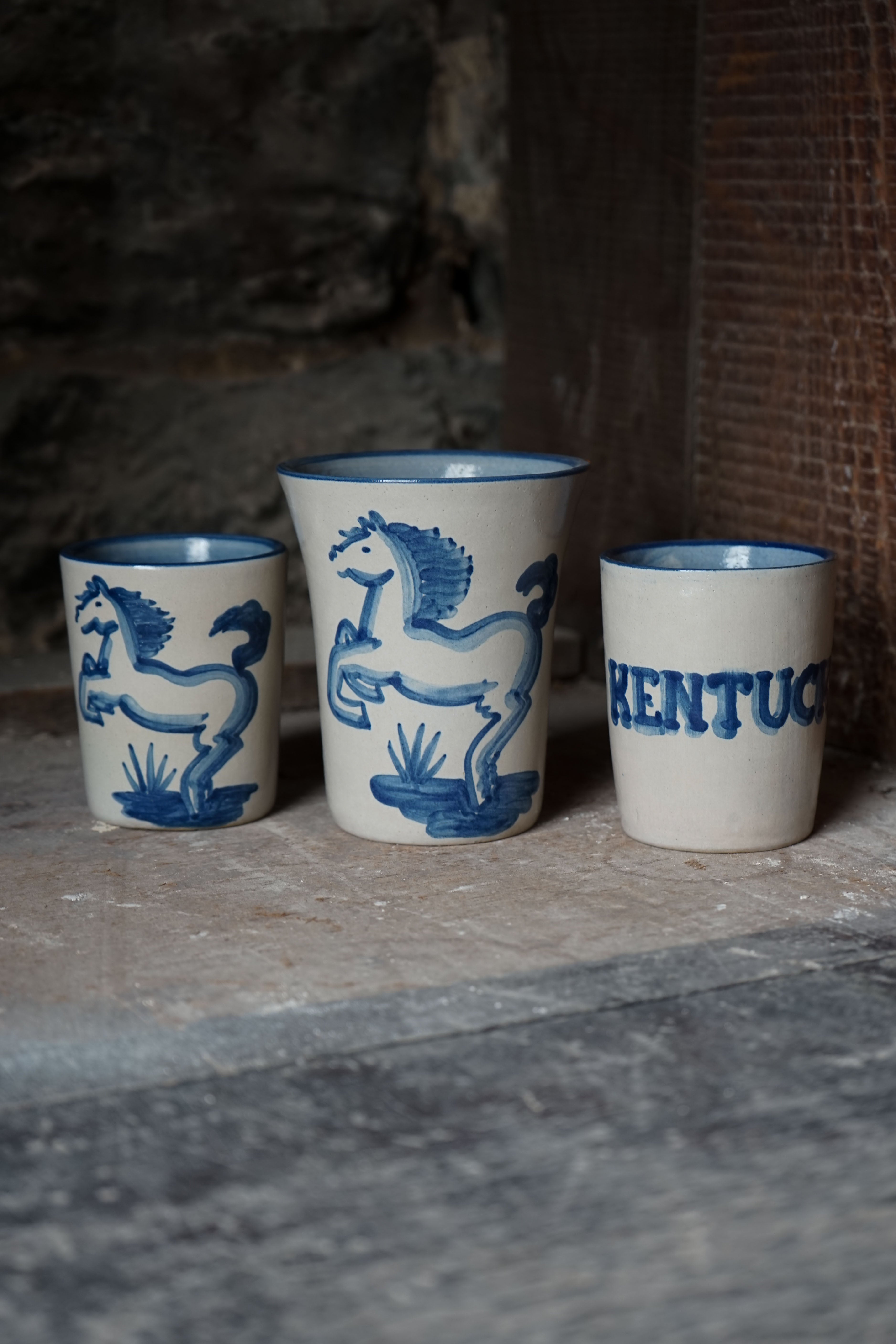 Julep Cup - Blue Horse (Wild Clay)