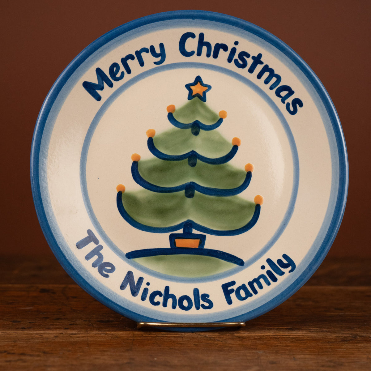 Personalized Family Christmas Dinner Plate