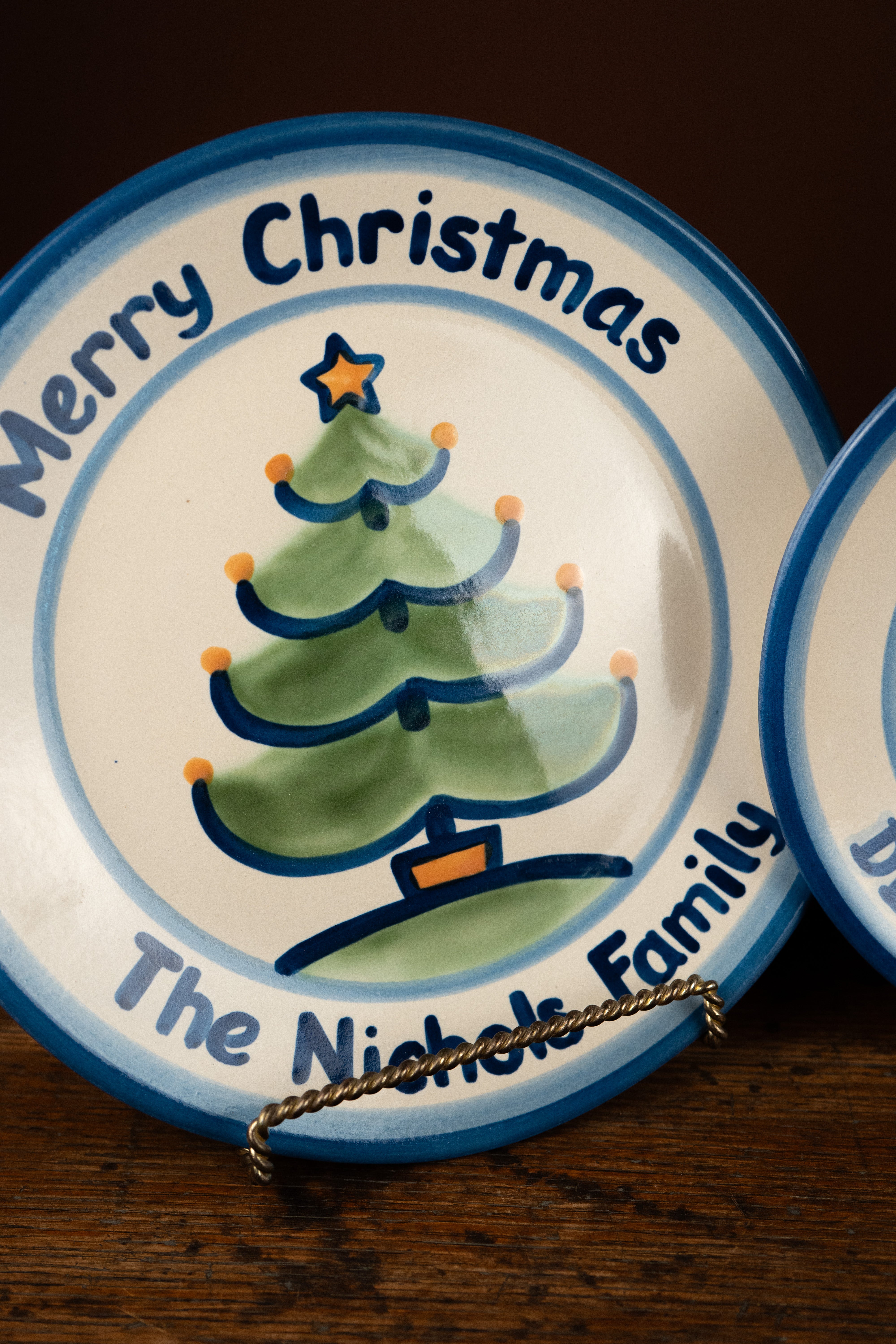 Personalized Family Christmas Dinner Plate