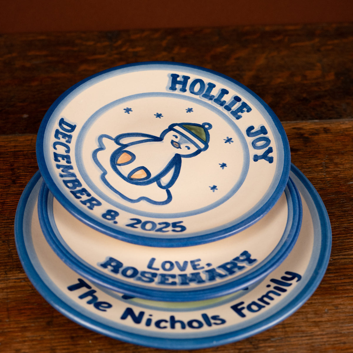 Personalized Polar Pal Penguin Lunch Plate