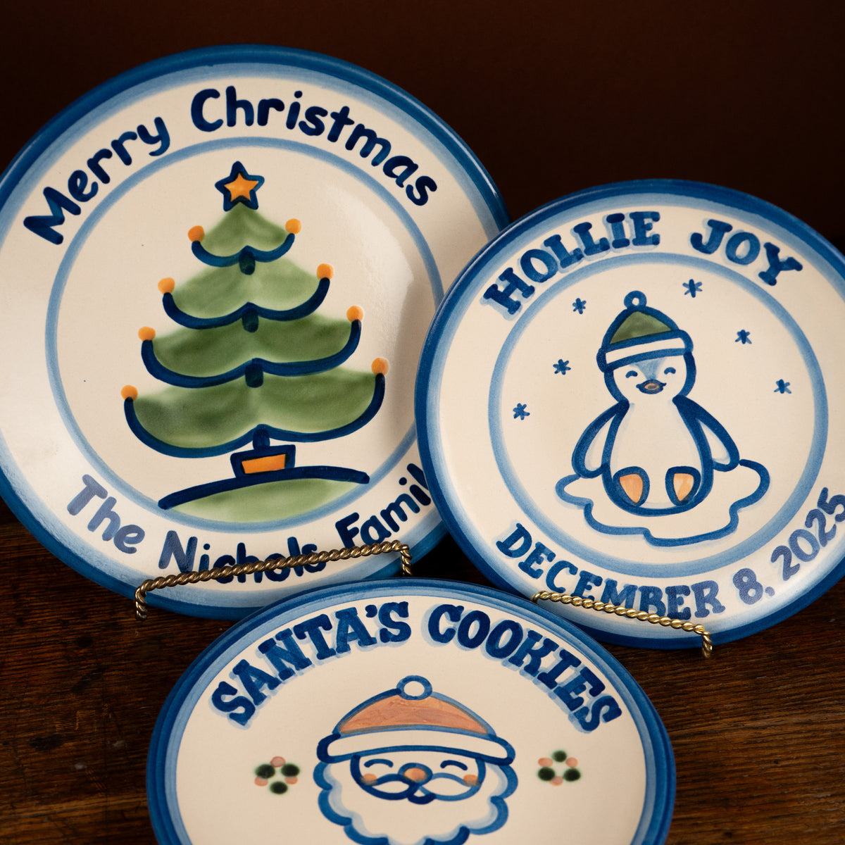 Personalized Santa's Cookies Lunch Plate