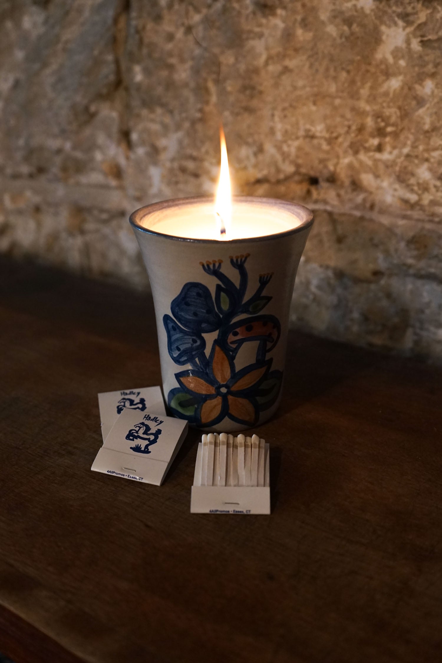 Mushroom and Flowers Flare Candle