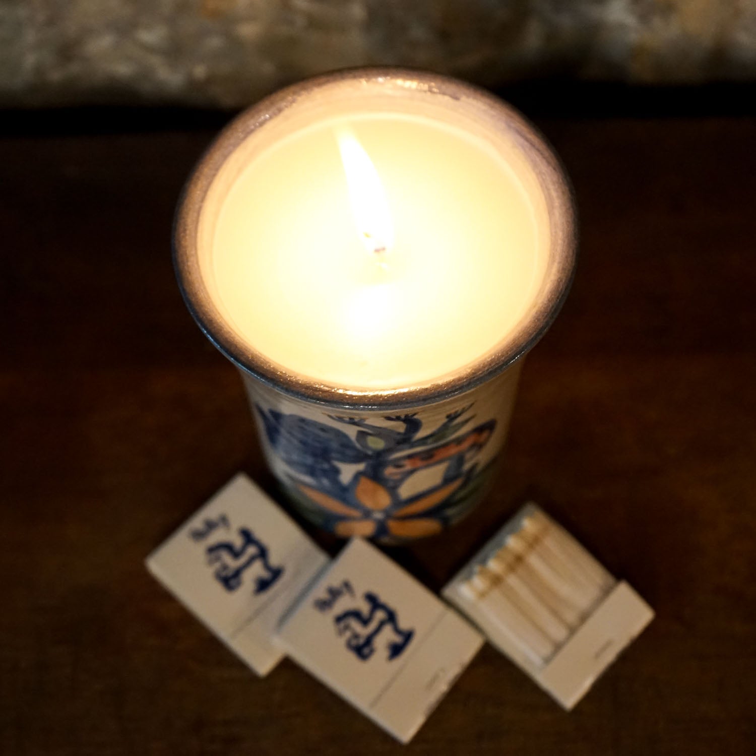 Mushroom and Flowers Flare Candle