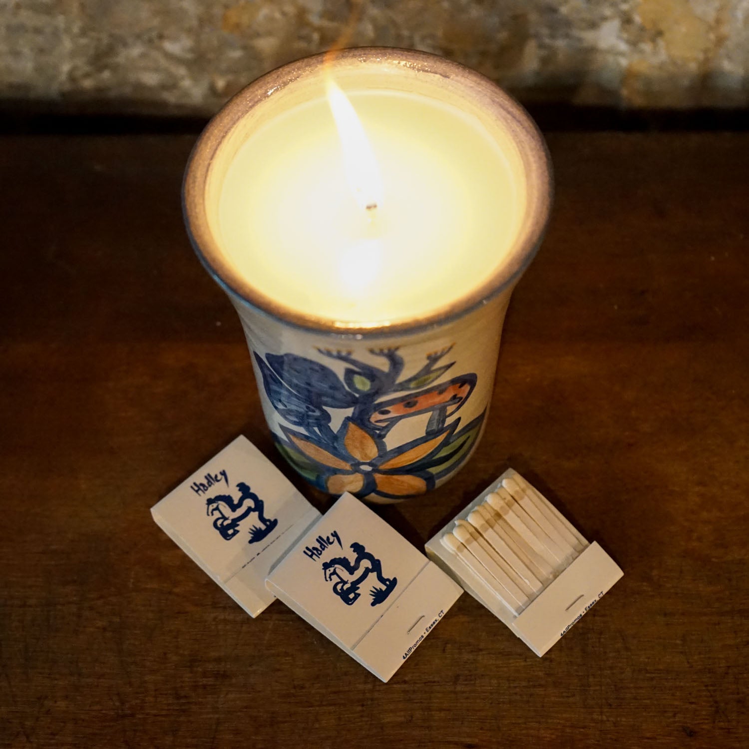 Mushroom and Flowers Flare Candle