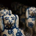 Blue Flower Staffordshire Dog