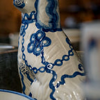 Blue Flower Staffordshire Dog