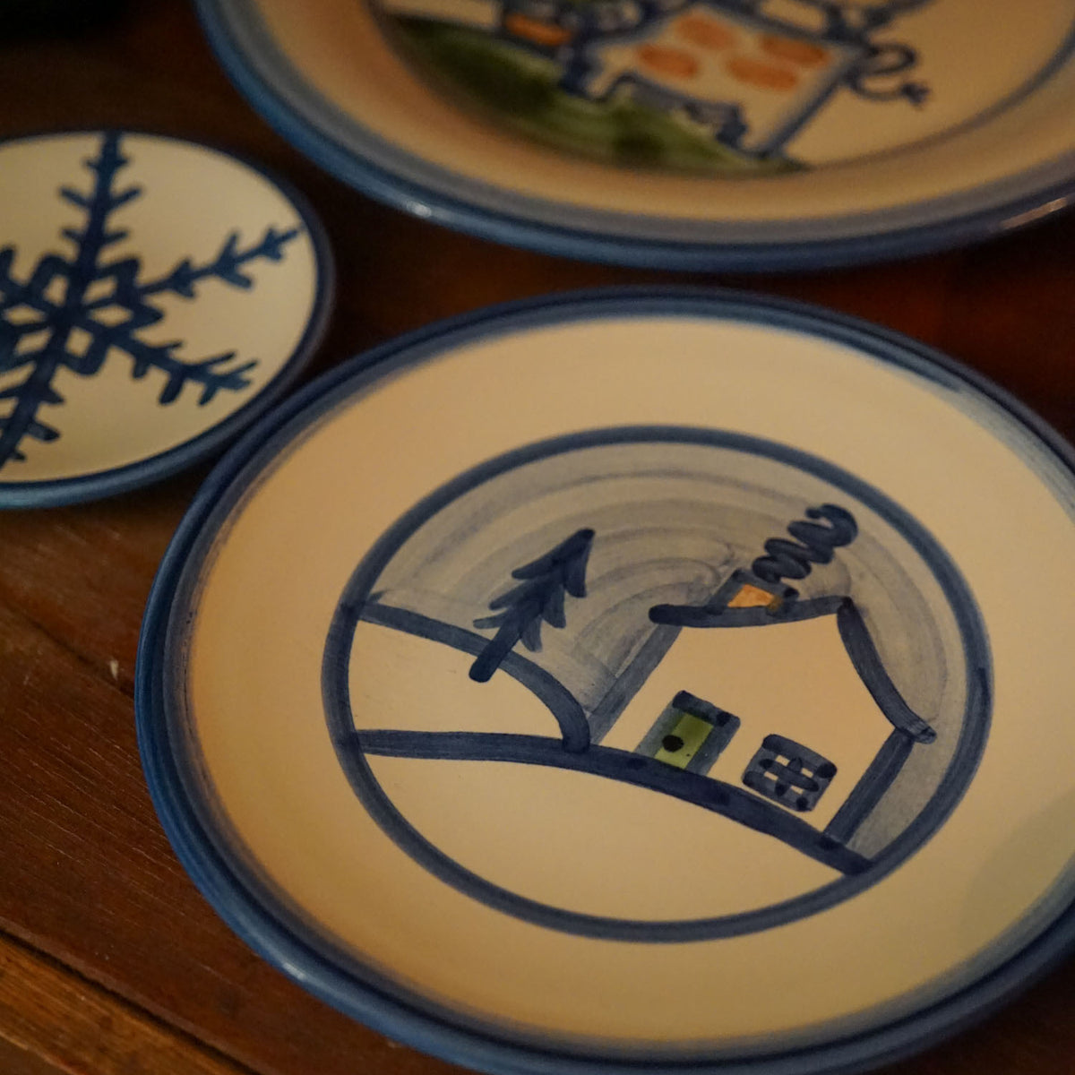 Winter Cottage Lunch Plate