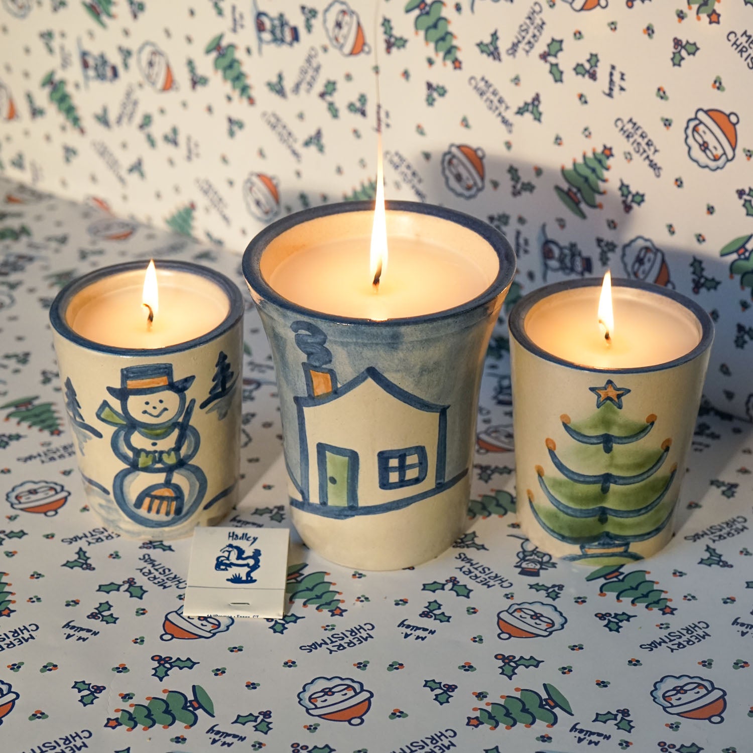 Winter Candles - Set of Three