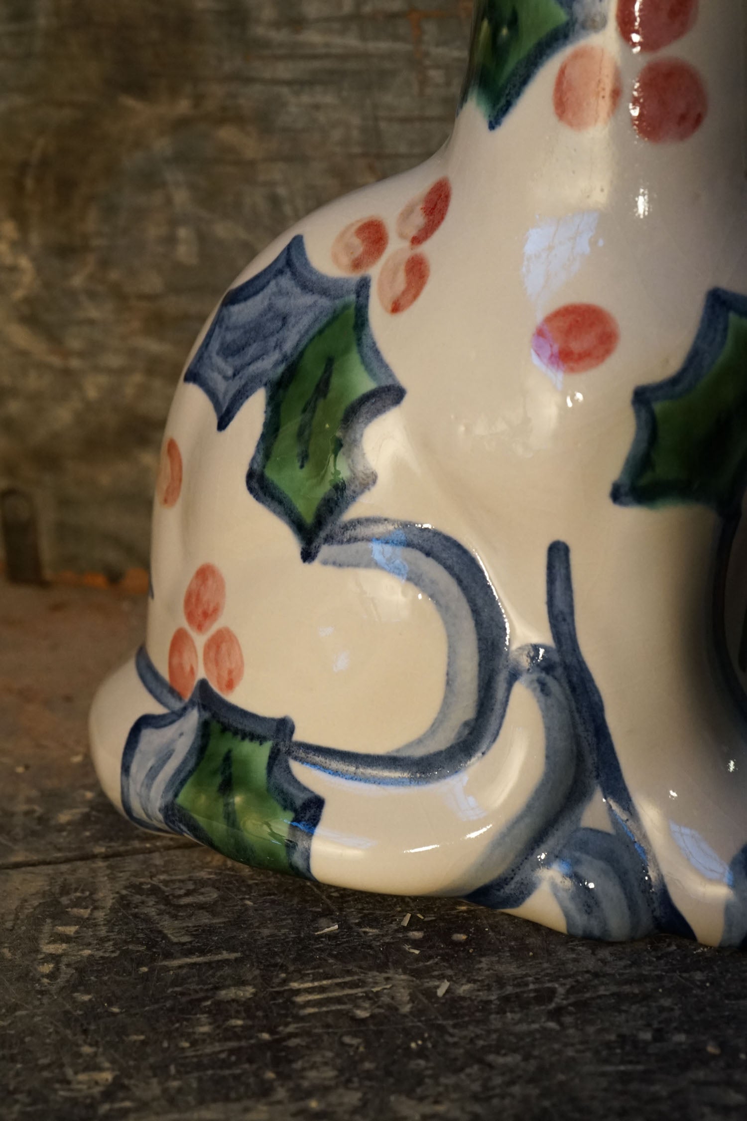 Tall Cat Vase - Holly - SECOND