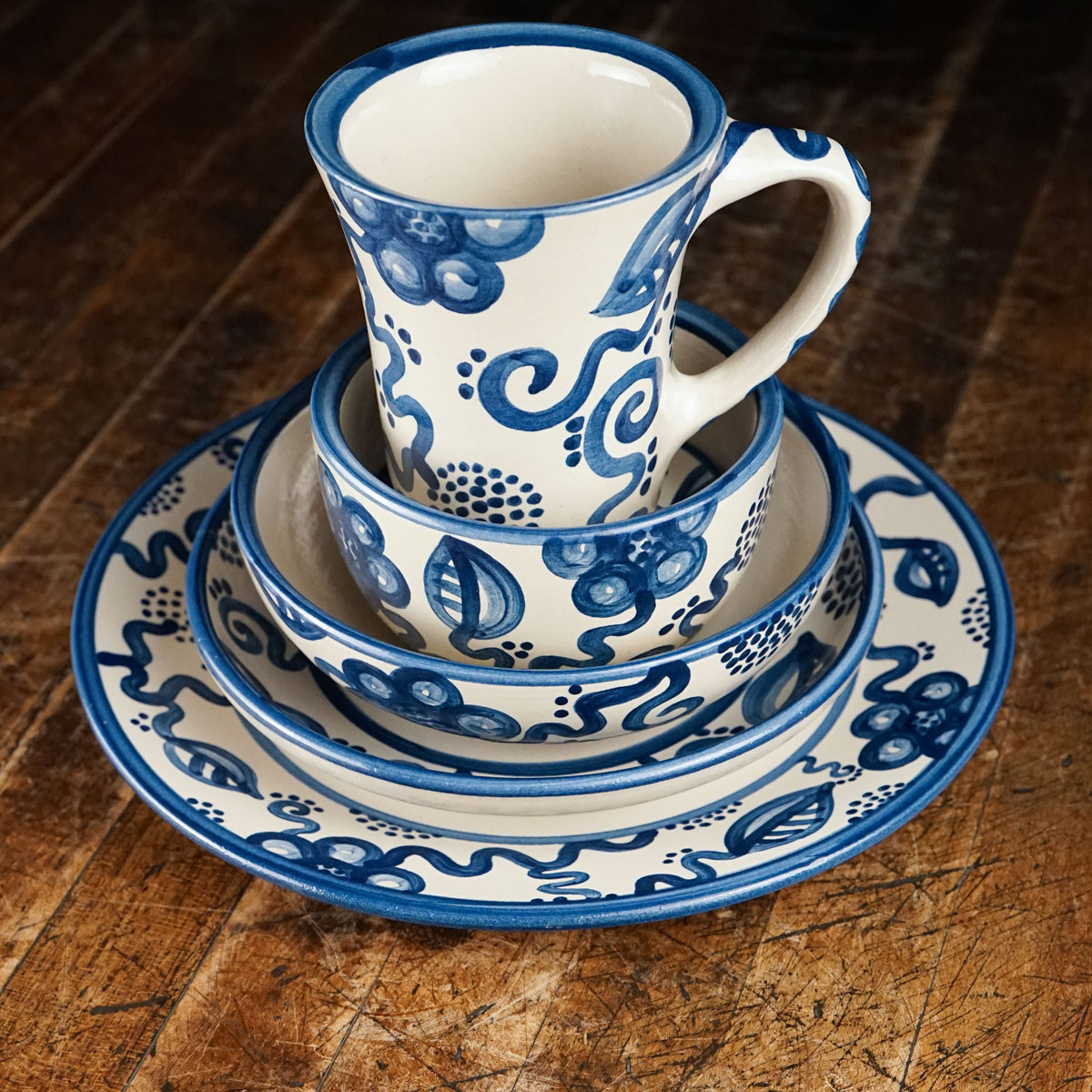 Blue Flower Flare Mug