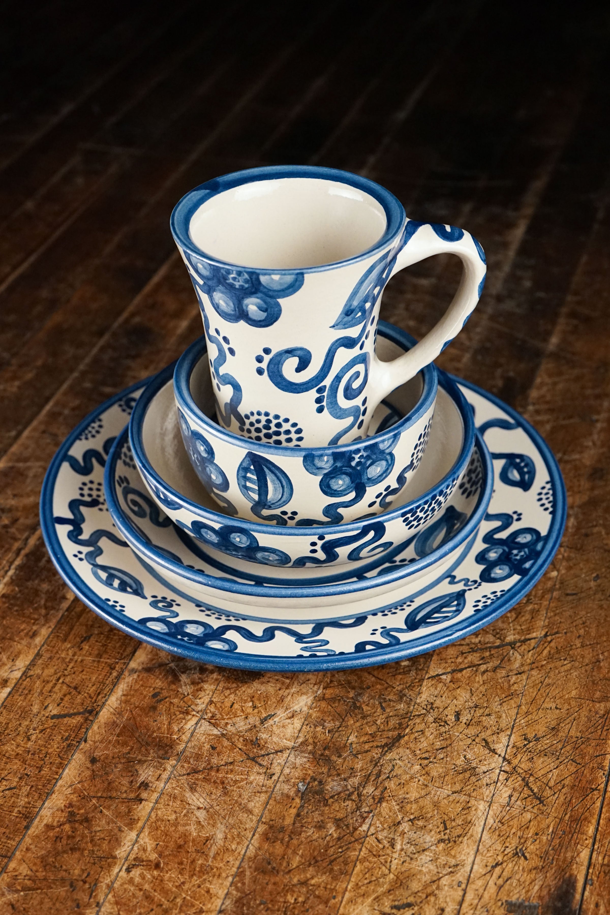 Blue Flower Flare Mug