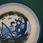 Fisherman by Tree Dinner Plate