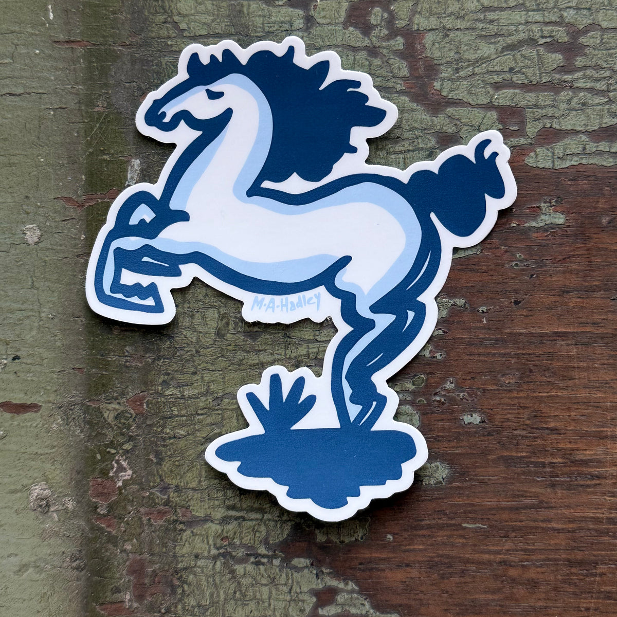 Blue Horse Sticker