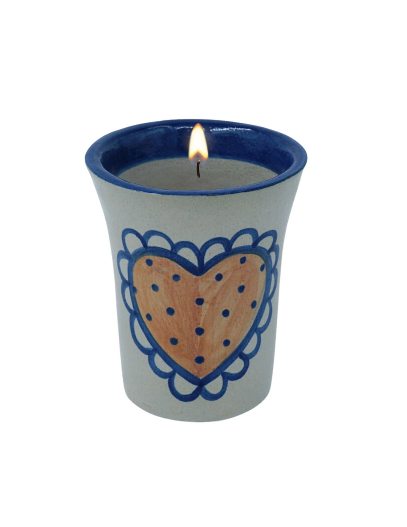 Doily Heart Flare Candle