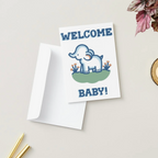 Welcome Baby! Elephant Greeting Card