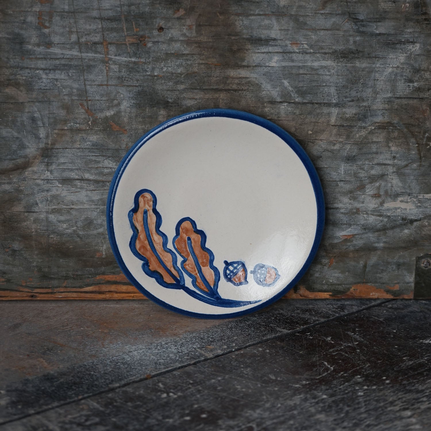 Bread and Butter Plate -Acorn and Leaf