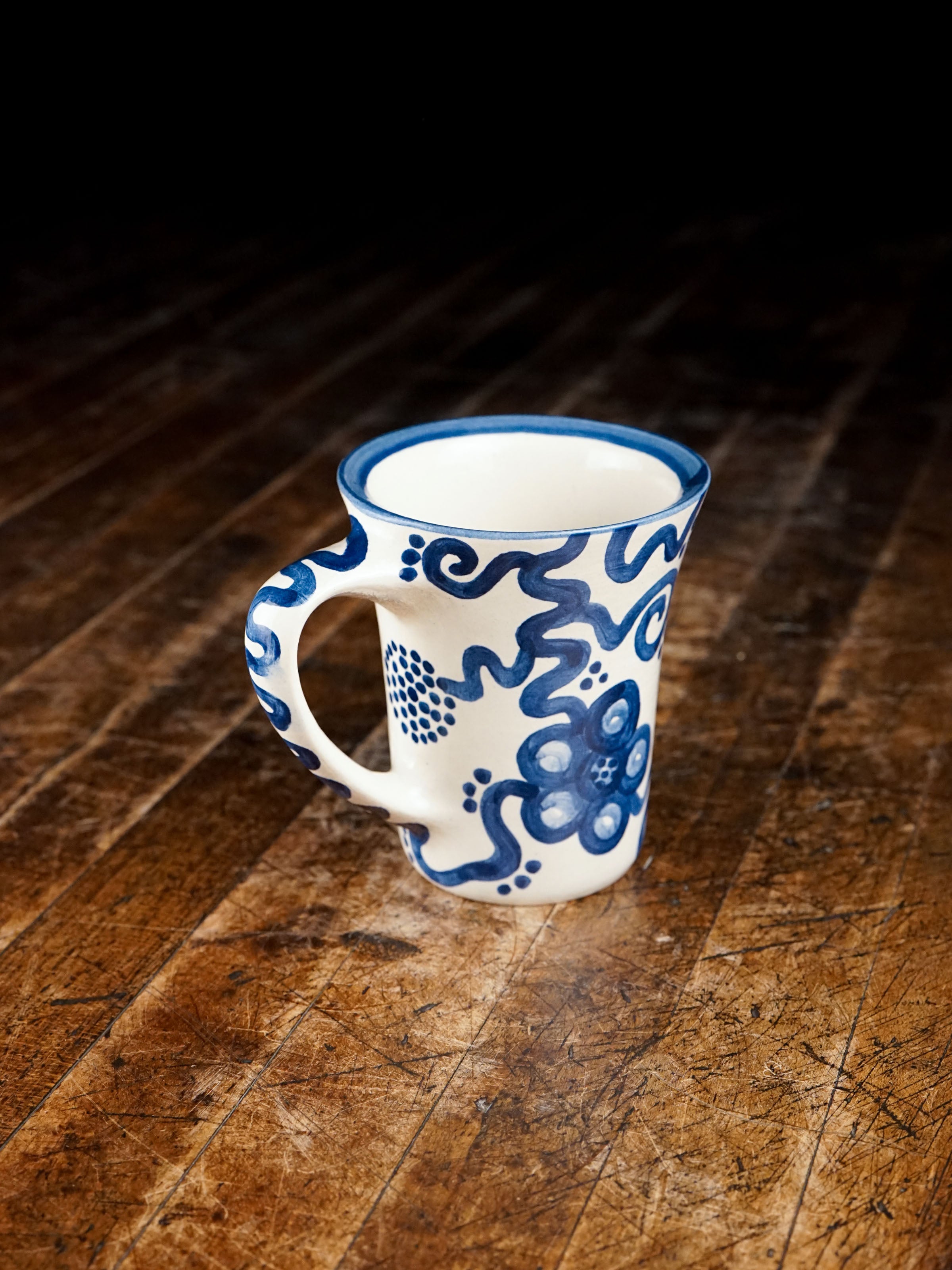 Blue Flower Flare Mug