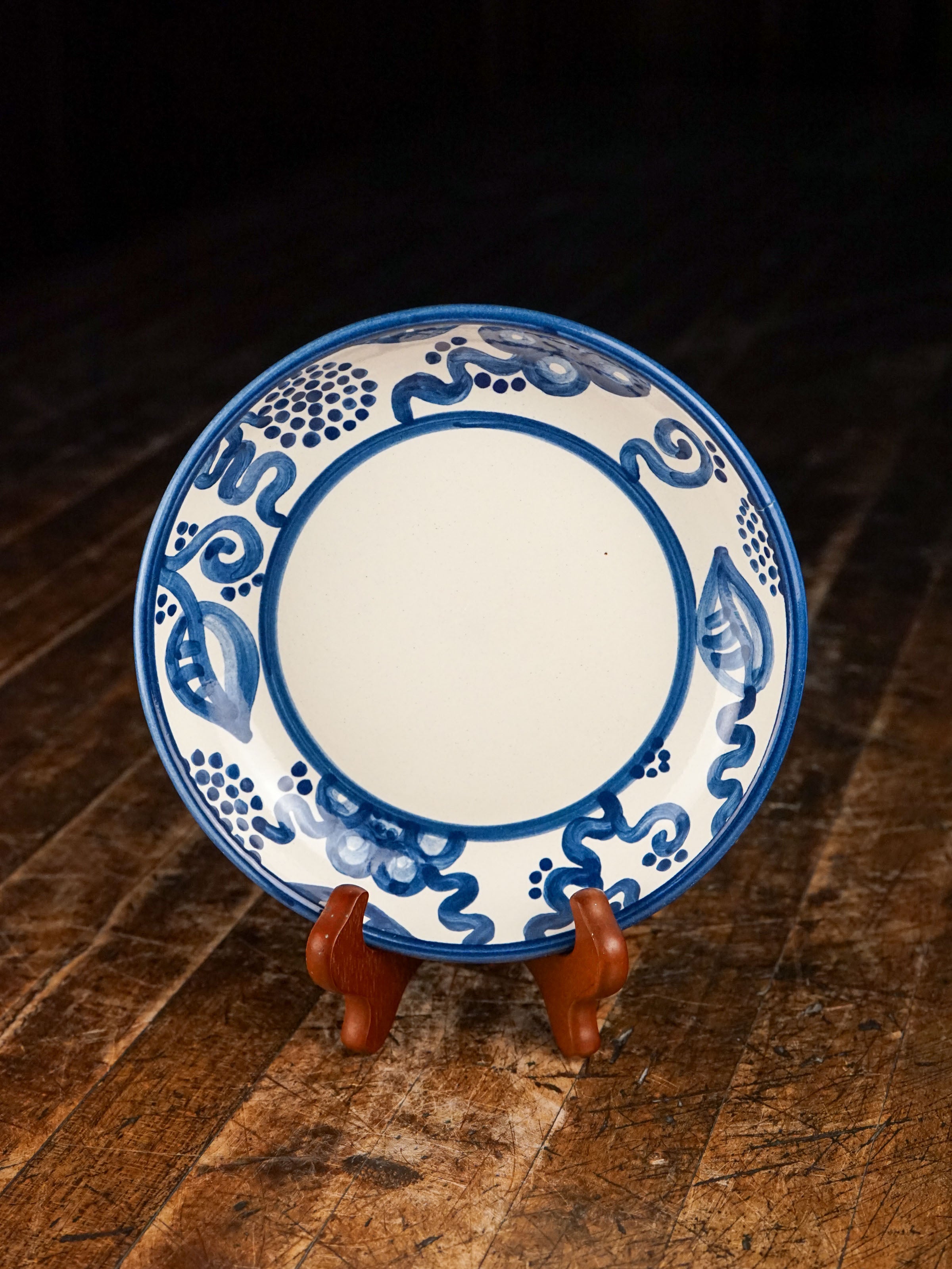 Blue Flower Pasta Plate