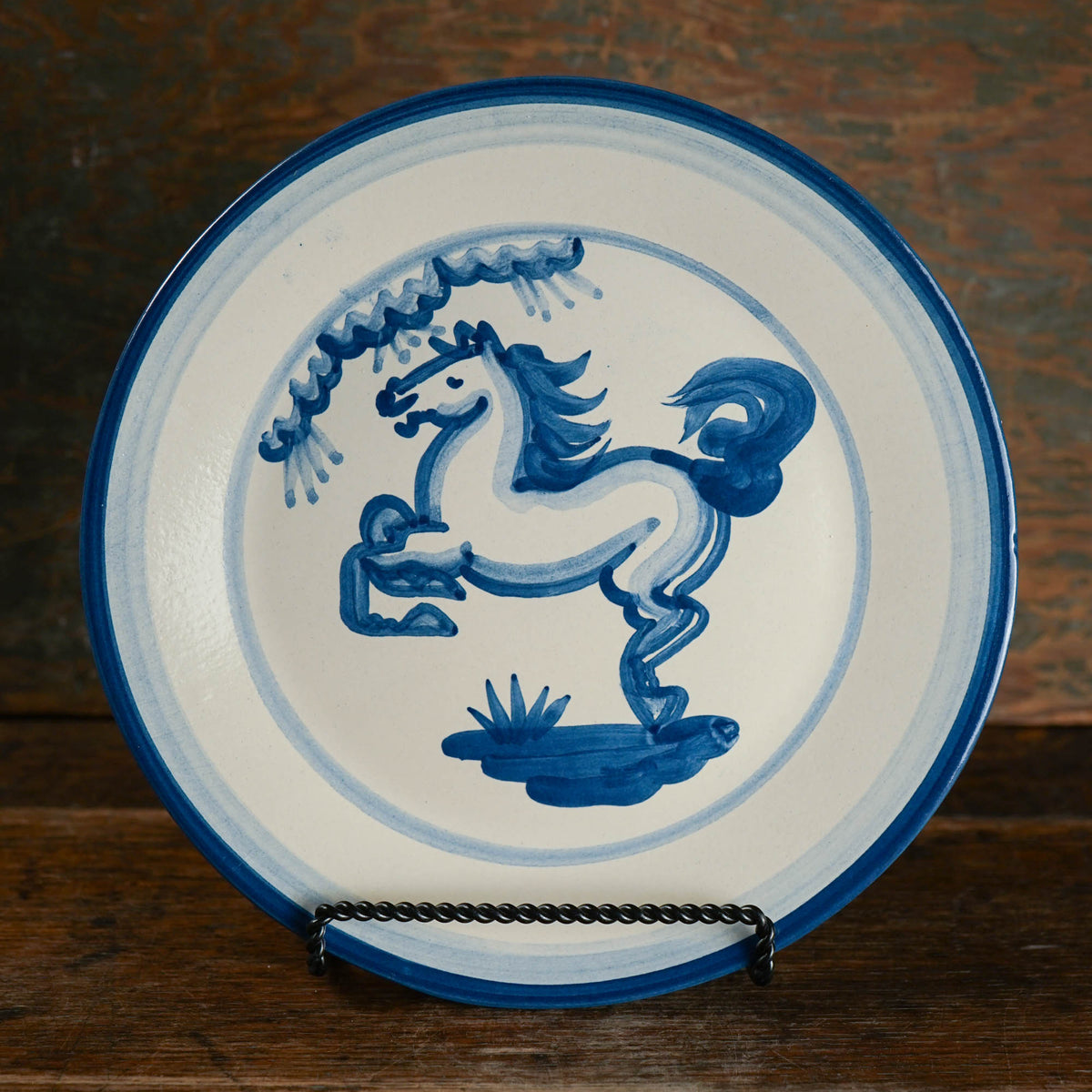 Blue Horse Dinner Plate
