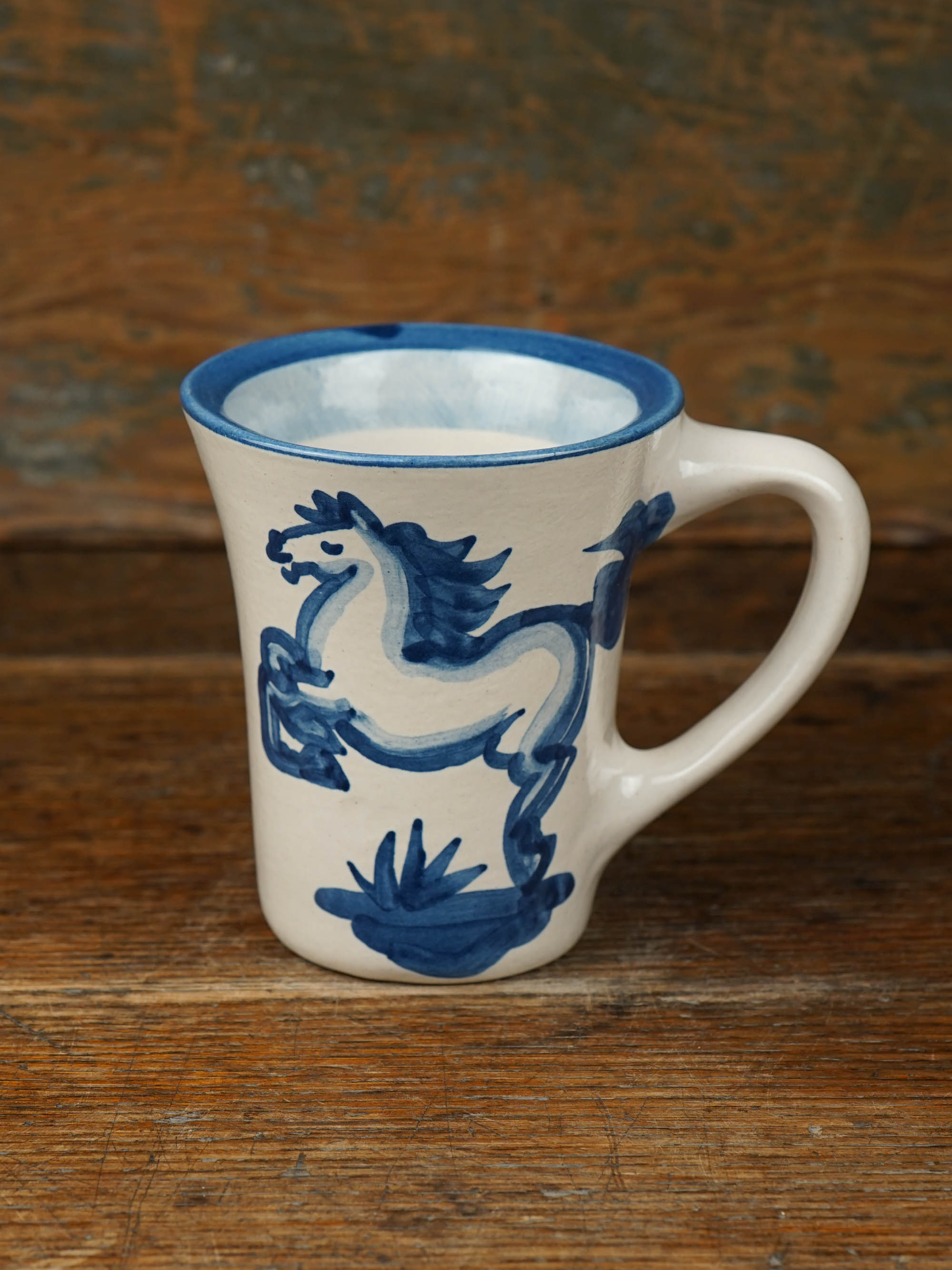 Blue Horse Flare Mug