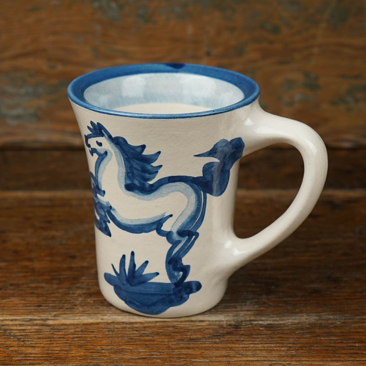 Blue Horse Flare Mug