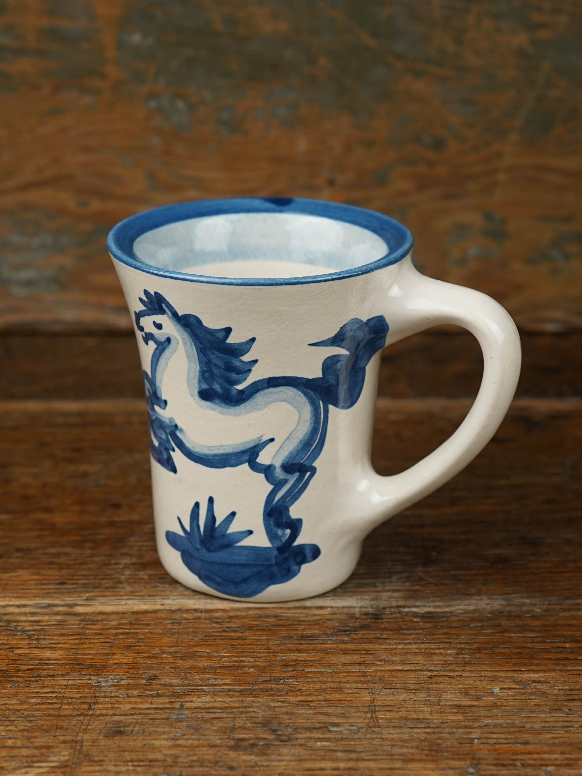 Blue Horse Flare Mug