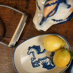 Blue Horse Small Oval Platter