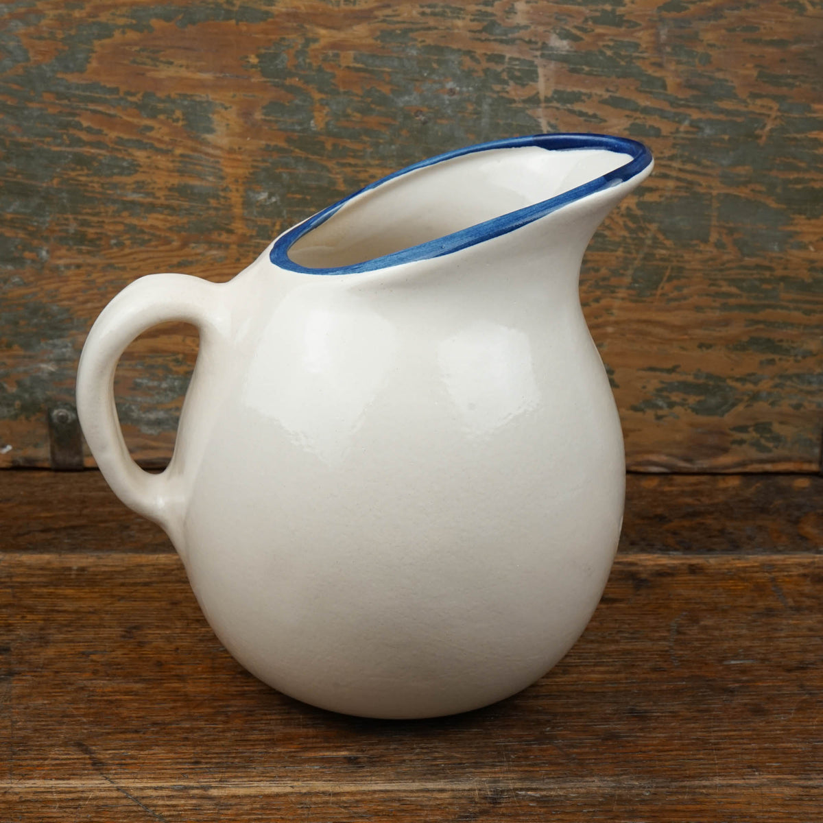 Blue Horse Pot Belly Pitcher