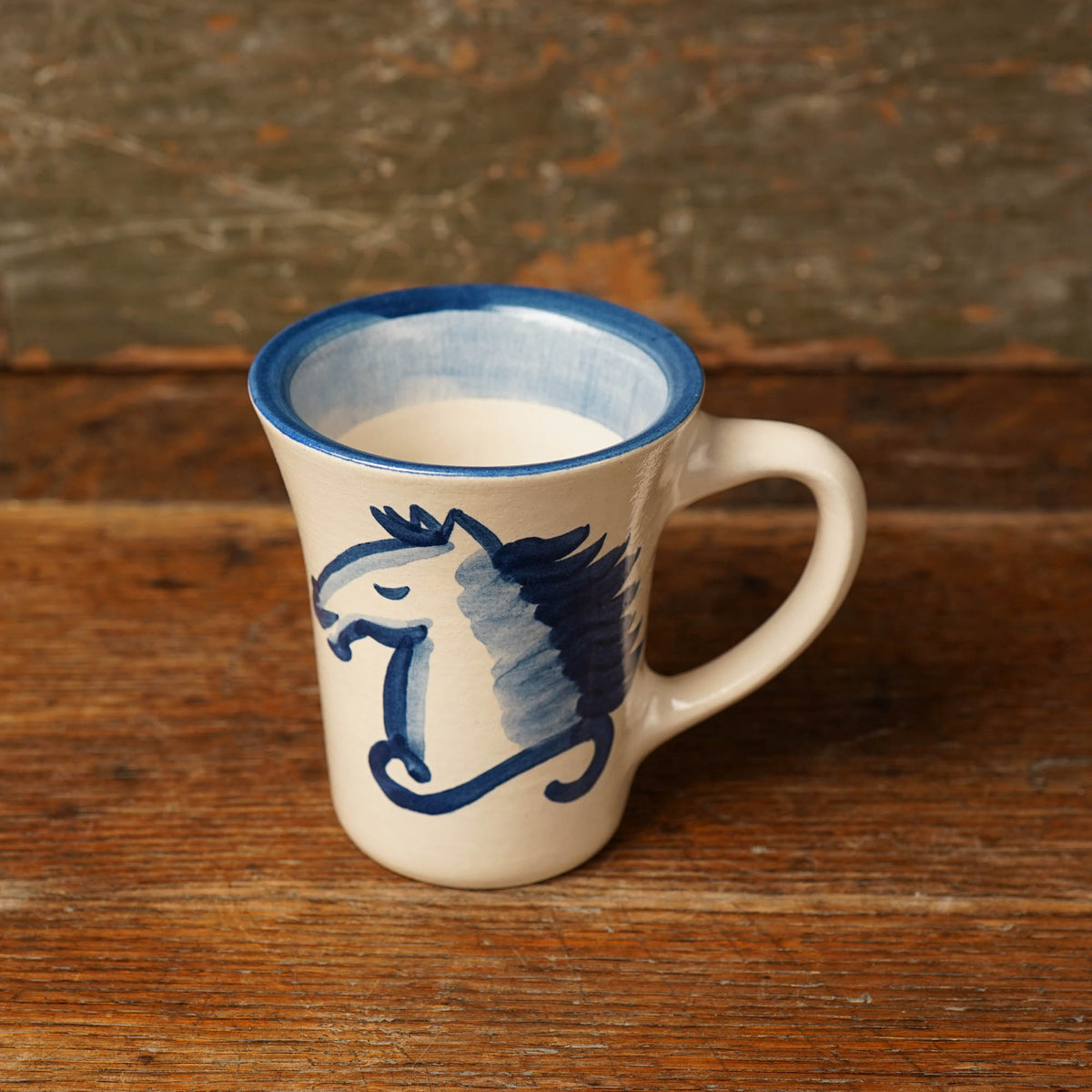 Blue Horse Portrait Flare Mug