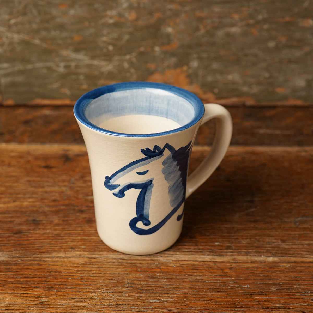 Blue Horse Portrait Flare Mug