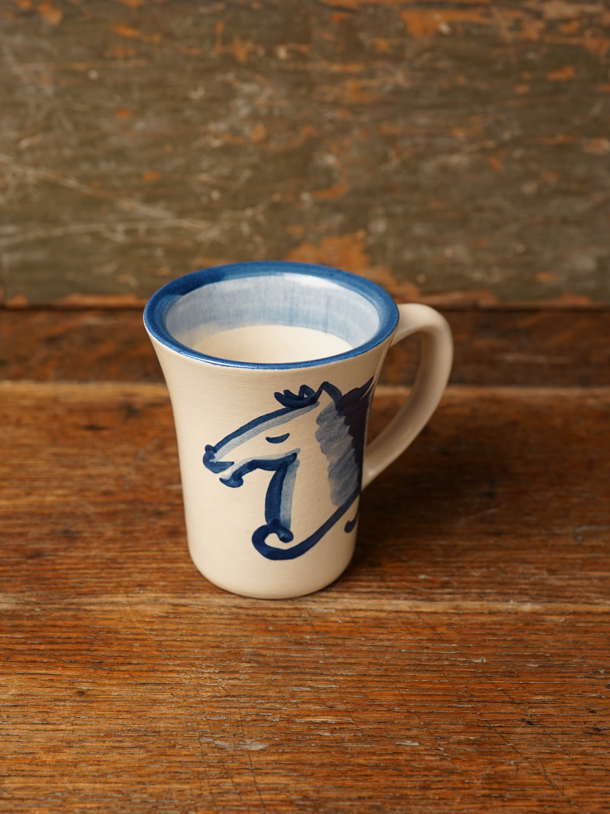 Blue Horse Portrait Flare Mug